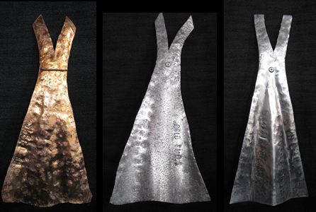 Wall Art - copper and galvanized dresses